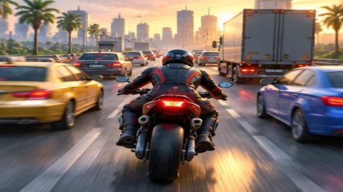 Moto Traffic Rider playable online on TheagleApps