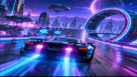 Neon Circuit playable online on TheagleApps